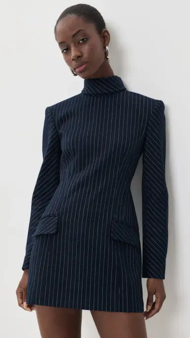 Aknvas Toni Pinstripe Dress Navy / White | Thumbnail 2 Aknvas Toni Pinstripe Dress Navy / White | Thumbnail 2