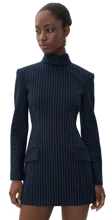 Aknvas Toni Pinstripe Dress Navy / White | Thumbnail 1 Aknvas Toni Pinstripe Dress Navy / White | Thumbnail 1