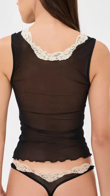 Only Hearts Tulle Lace Thong Black/Chai | Thumbnail 3 Only Hearts Tulle Lace Thong Black/Chai | Thumbnail 3