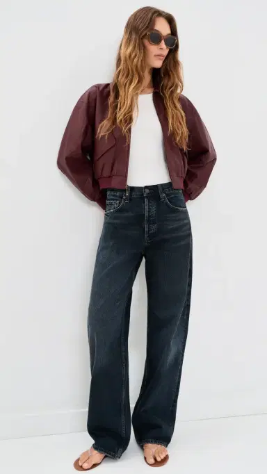 GOOD AMERICAN The Better Than Leather Cropped Bomber Jacket | Thumbnail 5 GOOD AMERICAN The Better Than Leather Cropped Bomber Jacket | Thumbnail 5