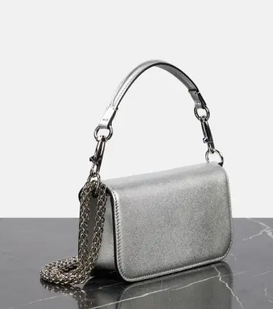 Valentino Garavani Locò Small metallic leather shoulder bag | Thumbnail 4 Valentino Garavani Locò Small metallic leather shoulder bag | Thumbnail 4