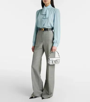 Valentino Garavani Locò Small metallic leather shoulder bag | Thumbnail 7 Valentino Garavani Locò Small metallic leather shoulder bag | Thumbnail 7