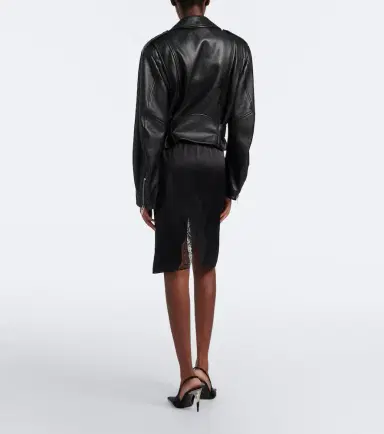 Saint Laurent Lace-trimmed silk satin slip skirt | Thumbnail 5 Saint Laurent Lace-trimmed silk satin slip skirt | Thumbnail 5