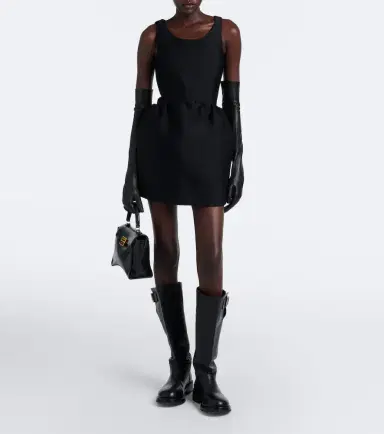 Balenciaga Wool and silk-blend minidress | Thumbnail 3 Balenciaga Wool and silk-blend minidress | Thumbnail 3