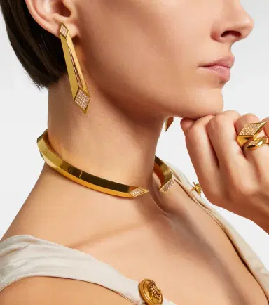 Versace Crystal-embellished drop earrings | Thumbnail 5 Versace Crystal-embellished drop earrings | Thumbnail 5