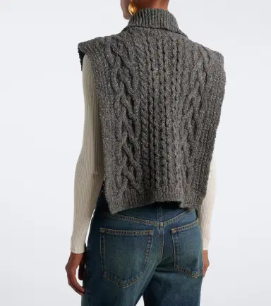 Isabel Marant Cable knit wool-blend sweater vest | Thumbnail 5 Isabel Marant Cable knit wool-blend sweater vest | Thumbnail 5