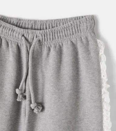 THE NEW SOCIETY Ash lace-trimmed cotton jersey sweatpants | Thumbnail 4 THE NEW SOCIETY Ash lace-trimmed cotton jersey sweatpants | Thumbnail 4