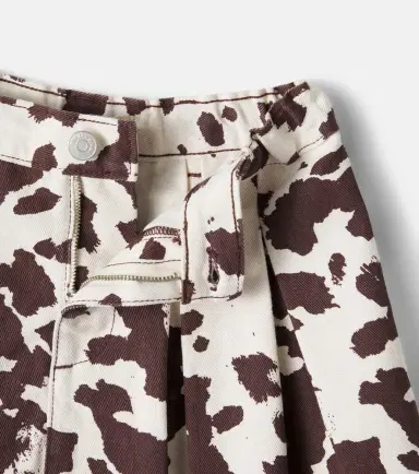 THE NEW SOCIETY Dakota cow-print pleated denim skirt | Thumbnail 2 THE NEW SOCIETY Dakota cow-print pleated denim skirt | Thumbnail 2
