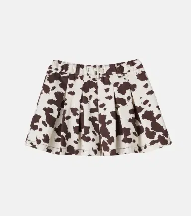 THE NEW SOCIETY Dakota cow-print pleated denim skirt | Thumbnail 4 THE NEW SOCIETY Dakota cow-print pleated denim skirt | Thumbnail 4