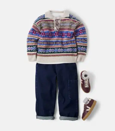 THE NEW SOCIETY Caia Fair Isle wool-blend polo sweater | Thumbnail 2 THE NEW SOCIETY Caia Fair Isle wool-blend polo sweater | Thumbnail 2