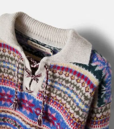 THE NEW SOCIETY Caia Fair Isle wool-blend polo sweater | Thumbnail 3 THE NEW SOCIETY Caia Fair Isle wool-blend polo sweater | Thumbnail 3