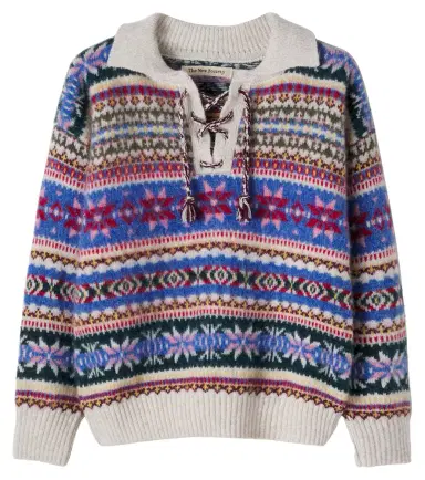 THE NEW SOCIETY Caia Fair Isle wool-blend polo sweater | Thumbnail 1 THE NEW SOCIETY Caia Fair Isle wool-blend polo sweater | Thumbnail 1