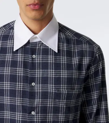 Brunello Cucinelli Checked cotton-blend flannel shirt | Thumbnail 4 Brunello Cucinelli Checked cotton-blend flannel shirt | Thumbnail 4