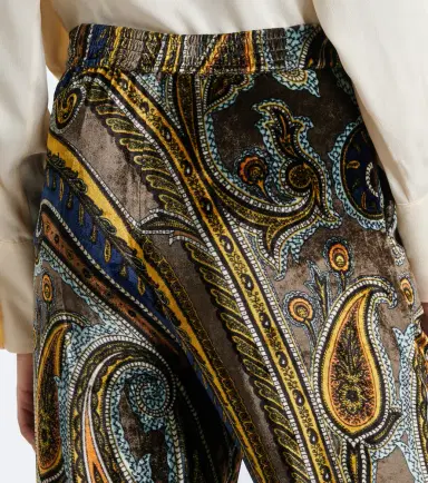 Etro Paisley velvet flared pants | Thumbnail 3 Etro Paisley velvet flared pants | Thumbnail 3