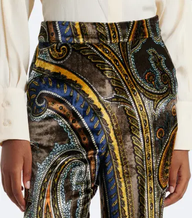 Etro Paisley velvet flared pants | Thumbnail 4 Etro Paisley velvet flared pants | Thumbnail 4