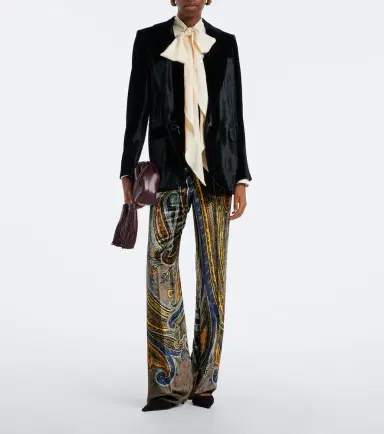Etro Paisley velvet flared pants | Thumbnail 6 Etro Paisley velvet flared pants | Thumbnail 6