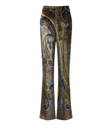 Etro Paisley velvet flared pants | Thumbnail 1 Etro Paisley velvet flared pants | Thumbnail 1
