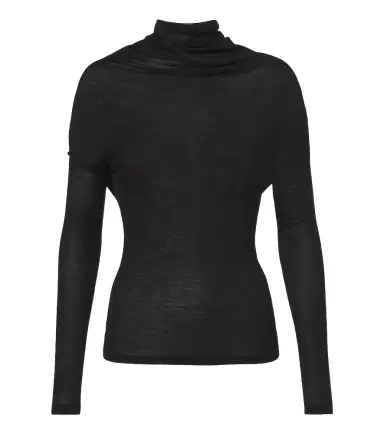 Victoria Beckham Draped jersey top | Thumbnail 1 Victoria Beckham Draped jersey top | Thumbnail 1