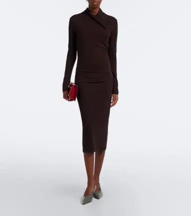 Max Mara Jersey midi dress | Thumbnail 4 Max Mara Jersey midi dress | Thumbnail 4