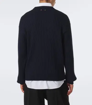 Balenciaga Layered ribbed-knit cotton sweater | Thumbnail 7 Balenciaga Layered ribbed-knit cotton sweater | Thumbnail 7