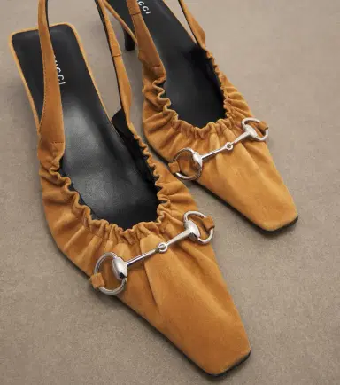 Gucci Vittoria Horsebit suede slingback pumps | Thumbnail 3 Gucci Vittoria Horsebit suede slingback pumps | Thumbnail 3