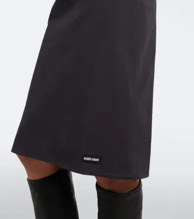 Miu Miu Cotton-blend poplin pencil skirt | Thumbnail 2 Miu Miu Cotton-blend poplin pencil skirt | Thumbnail 2