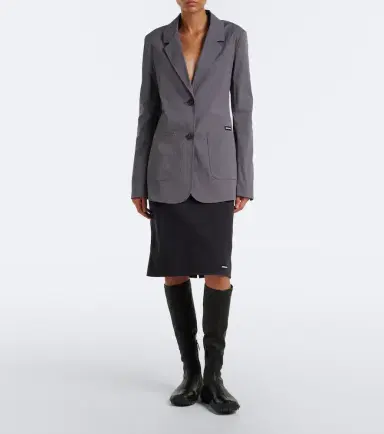 Miu Miu Cotton-blend poplin pencil skirt | Thumbnail 6 Miu Miu Cotton-blend poplin pencil skirt | Thumbnail 6