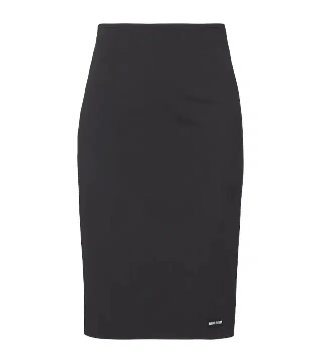 Cotton-blend poplin pencil skirt Cotton-blend poplin pencil skirt