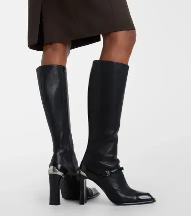 Alexander McQueen Niko leather knee-high boots | Thumbnail 3 Alexander McQueen Niko leather knee-high boots | Thumbnail 3