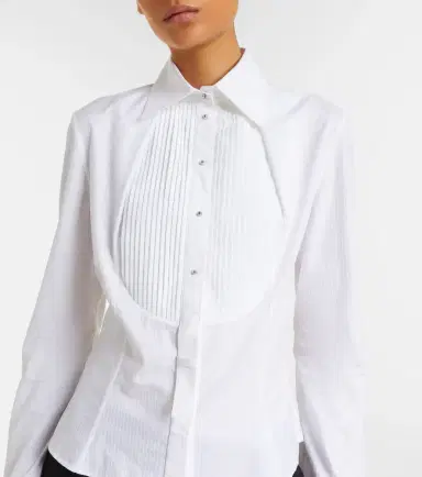 McQueen Plissé striped cotton shirt | Thumbnail 6 McQueen Plissé striped cotton shirt | Thumbnail 6