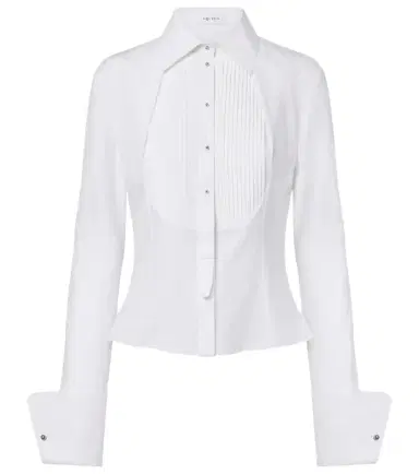 McQueen Plissé striped cotton shirt | Thumbnail 1 McQueen Plissé striped cotton shirt | Thumbnail 1