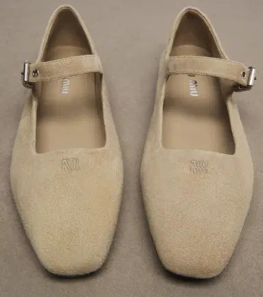 Miu Miu Suede Mary Jane flats | Thumbnail 3 Miu Miu Suede Mary Jane flats | Thumbnail 3
