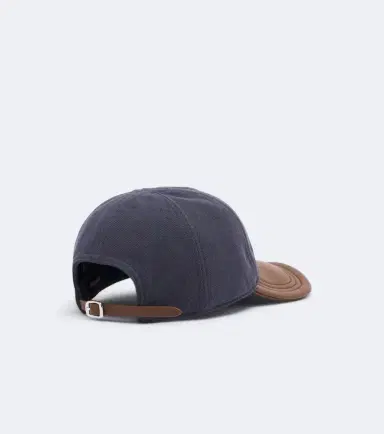 Miu Miu Leather-trimmed drill baseball cap | Thumbnail 3 Miu Miu Leather-trimmed drill baseball cap | Thumbnail 3
