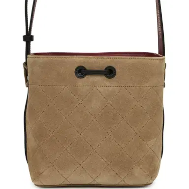 Chanel Chanel "CC Loop" Bucket Bag with Leather Strap Dark Beige Suede, Black Leather Gold Hardware | Thumbnail 4 Chanel Chanel "CC Loop" Bucket Bag with Leather Strap Dark Beige Suede, Black Leather Gold Hardware | Thumbnail 4