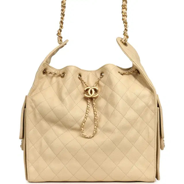 Chanel Medium 25 Hobo Bag Light Beige Caviar Antique Gold Hardware Chanel Medium 25 Hobo Bag Light Beige Caviar Antique Gold Hardware