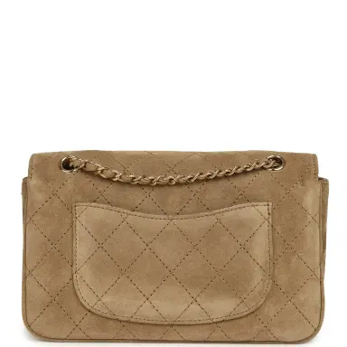 Chanel Chanel Mini "Souplissimo" Flap Bag Beige Suede Gold Hardware | Thumbnail 4 Chanel Chanel Mini "Souplissimo" Flap Bag Beige Suede Gold Hardware | Thumbnail 4