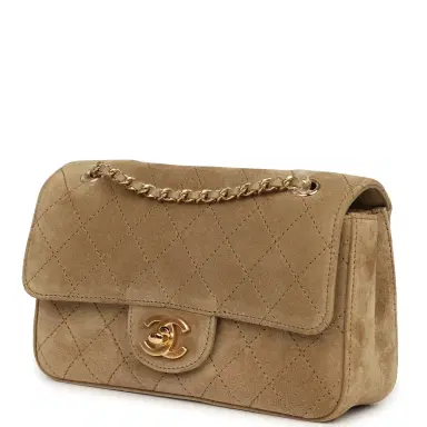 Chanel Chanel Mini "Souplissimo" Flap Bag Beige Suede Gold Hardware | Thumbnail 5 Chanel Chanel Mini "Souplissimo" Flap Bag Beige Suede Gold Hardware | Thumbnail 5