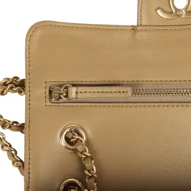 Chanel Chanel Mini "Souplissimo" Flap Bag Beige Suede Gold Hardware | Thumbnail 8 Chanel Chanel Mini "Souplissimo" Flap Bag Beige Suede Gold Hardware | Thumbnail 8