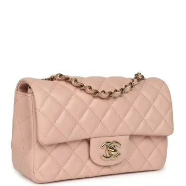 Chanel Chanel Mini Classic Rectangular Flap Bag Light Pink Lambskin Light Gold Hardware | Thumbnail 2 Chanel Chanel Mini Classic Rectangular Flap Bag Light Pink Lambskin Light Gold Hardware | Thumbnail 2