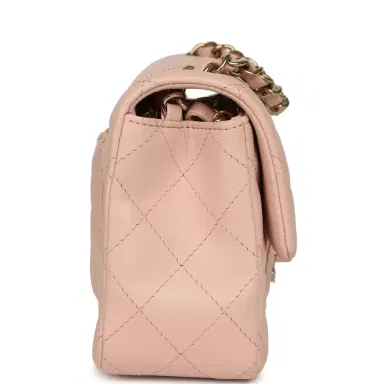 Chanel Chanel Mini Classic Rectangular Flap Bag Light Pink Lambskin Light Gold Hardware | Thumbnail 3 Chanel Chanel Mini Classic Rectangular Flap Bag Light Pink Lambskin Light Gold Hardware | Thumbnail 3