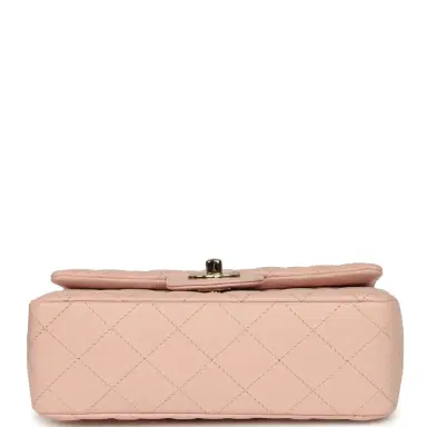 Chanel Chanel Mini Classic Rectangular Flap Bag Light Pink Lambskin Light Gold Hardware | Thumbnail 6 Chanel Chanel Mini Classic Rectangular Flap Bag Light Pink Lambskin Light Gold Hardware | Thumbnail 6
