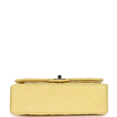 Chanel Chanel Small Classic Double Flap Bag Yellow Iridescent Caviar Light Gold Hardware | Thumbnail 6 Chanel Chanel Small Classic Double Flap Bag Yellow Iridescent Caviar Light Gold Hardware | Thumbnail 6