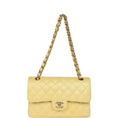 Chanel Chanel Small Classic Double Flap Bag Yellow Iridescent Caviar Light Gold Hardware | Thumbnail 7 Chanel Chanel Small Classic Double Flap Bag Yellow Iridescent Caviar Light Gold Hardware | Thumbnail 7
