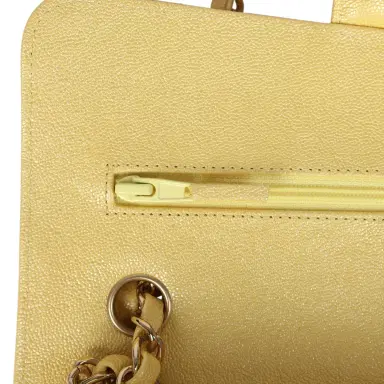 Chanel Chanel Small Classic Double Flap Bag Yellow Iridescent Caviar Light Gold Hardware | Thumbnail 8 Chanel Chanel Small Classic Double Flap Bag Yellow Iridescent Caviar Light Gold Hardware | Thumbnail 8