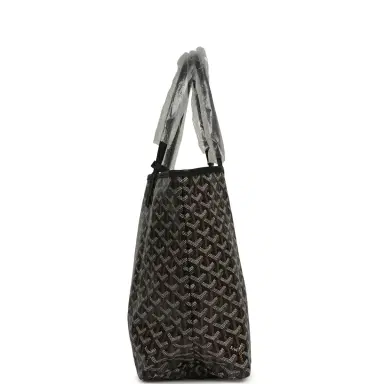 goyard Goyard Goyardine Black Saint Louis PM Tote Bag Palladium Hardware | Thumbnail 3 goyard Goyard Goyardine Black Saint Louis PM Tote Bag Palladium Hardware | Thumbnail 3