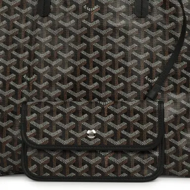 goyard Goyard Goyardine Black Saint Louis PM Tote Bag Palladium Hardware | Thumbnail 7 goyard Goyard Goyardine Black Saint Louis PM Tote Bag Palladium Hardware | Thumbnail 7