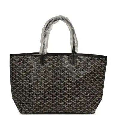 goyard Goyard Goyardine Black Saint Louis PM Tote Bag Palladium Hardware | Thumbnail 1 goyard Goyard Goyardine Black Saint Louis PM Tote Bag Palladium Hardware | Thumbnail 1