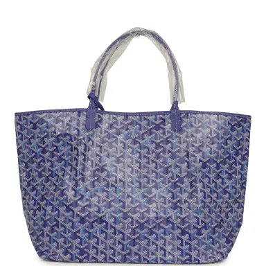 goyard Goyard Goyardine Blueberry Purple Saint Louis GM Tote Palladium Hardware | Thumbnail 4 goyard Goyard Goyardine Blueberry Purple Saint Louis GM Tote Palladium Hardware | Thumbnail 4
