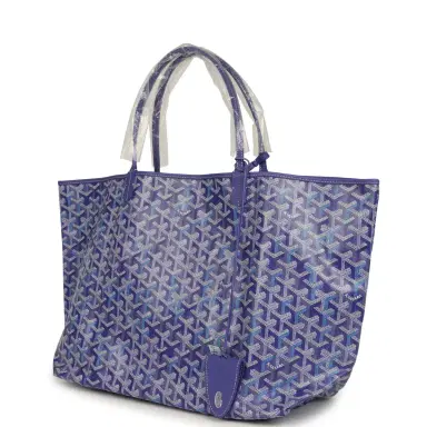 goyard Goyard Goyardine Blueberry Purple Saint Louis GM Tote Palladium Hardware | Thumbnail 5 goyard Goyard Goyardine Blueberry Purple Saint Louis GM Tote Palladium Hardware | Thumbnail 5