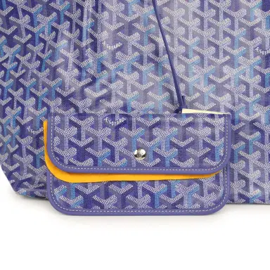 goyard Goyard Goyardine Blueberry Purple Saint Louis GM Tote Palladium Hardware | Thumbnail 7 goyard Goyard Goyardine Blueberry Purple Saint Louis GM Tote Palladium Hardware | Thumbnail 7